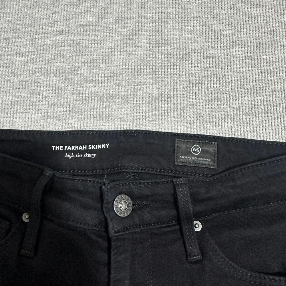 AG Adriano Goldschmied The‎ Farrah Skinny High Rise Jeans Black Women's Size 24R